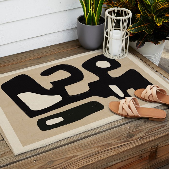Modern Abstract Minimal Shapes 117 Outdoor Rug Gallery Image 2