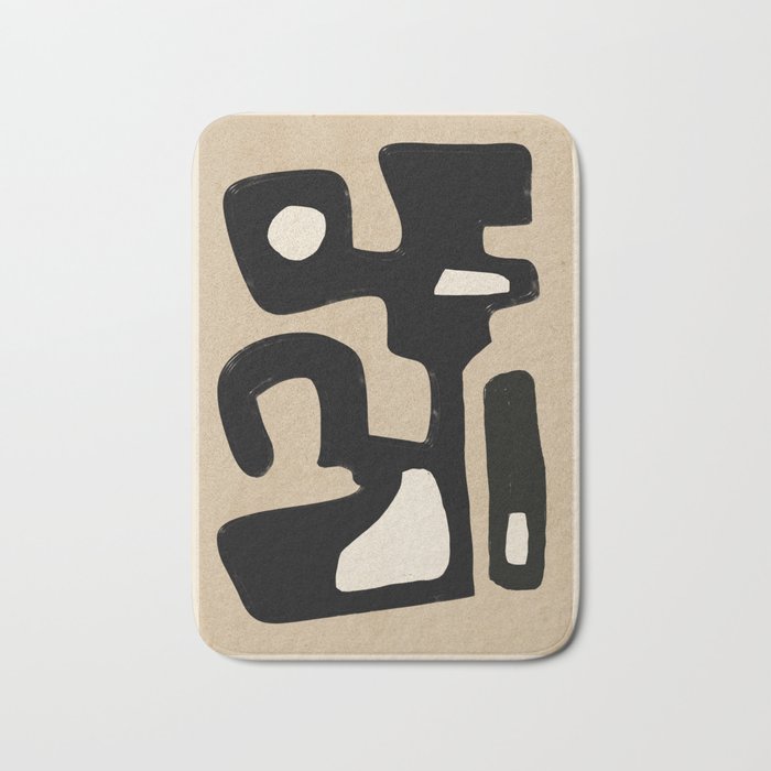 Modern Abstract Minimal Shapes 117 Bath Mat Gallery Image 1