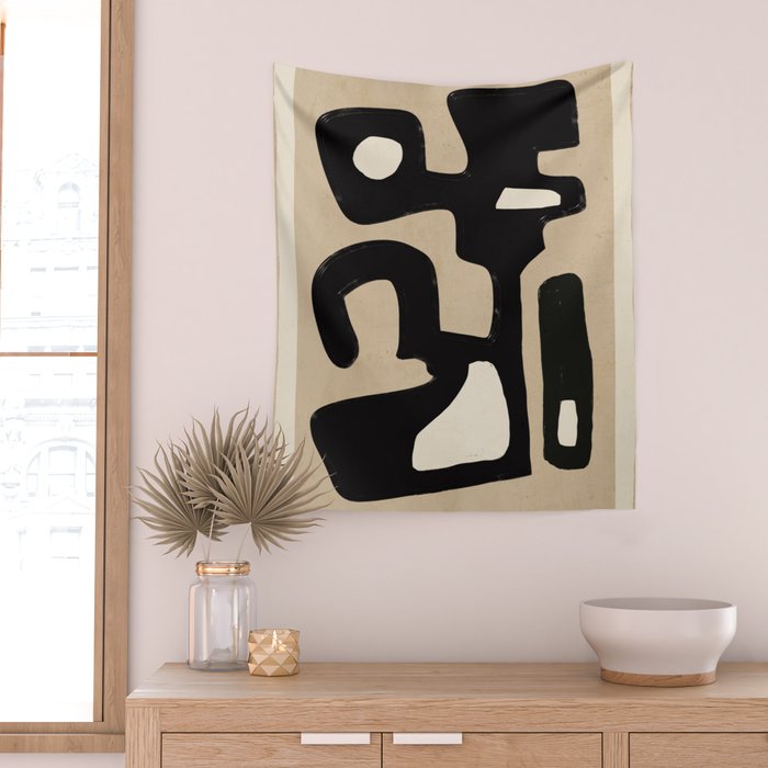 Modern Abstract Minimal Shapes 117 Wall Tapestry Gallery Image 2