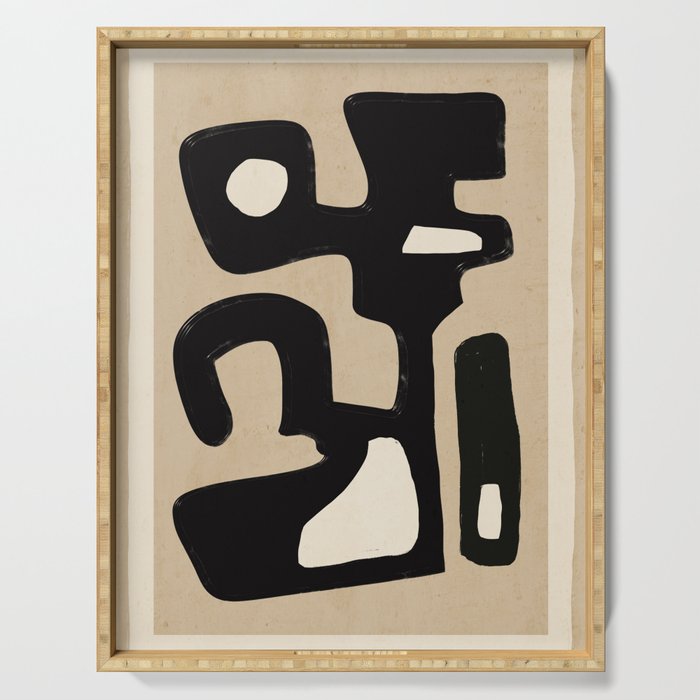 Modern Abstract Minimal Shapes 117 Serving Tray Gallery Image 1