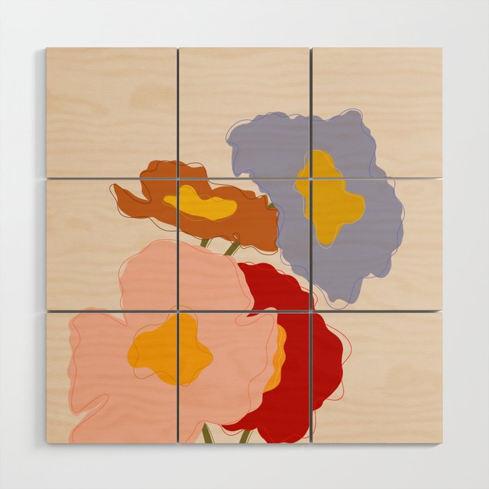 Bouquet I Wood Wall Art Gallery Image 1