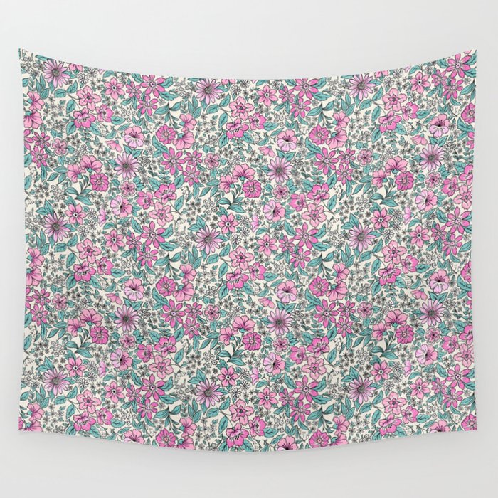 Posey - purple Wall Tapestry Gallery Image 1