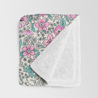 Posey - purple Throw Blanket Gallery Image 3