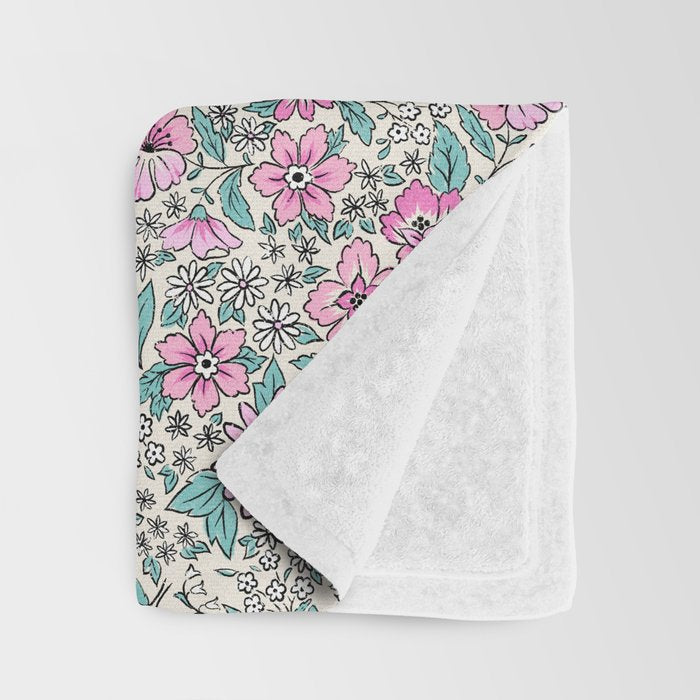 Posey - purple Throw Blanket Gallery Image 3