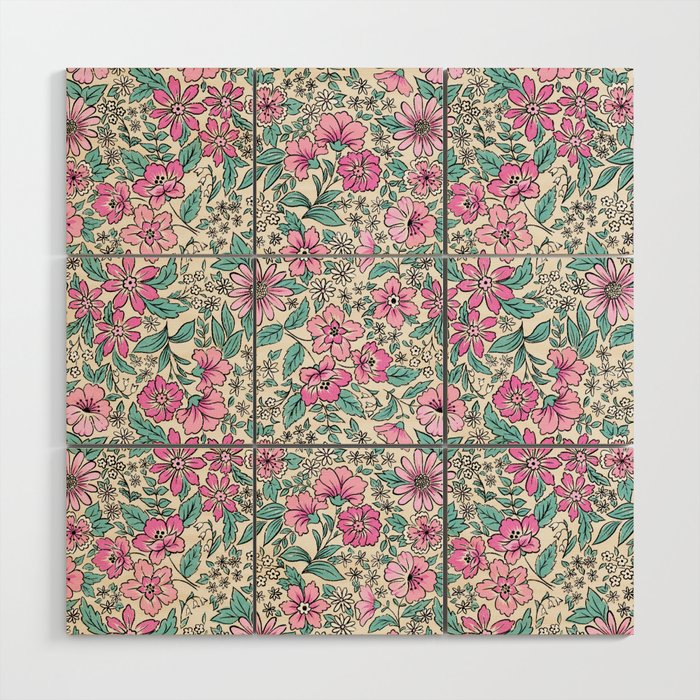 Posey - purple Wood Wall Art Gallery Image 1