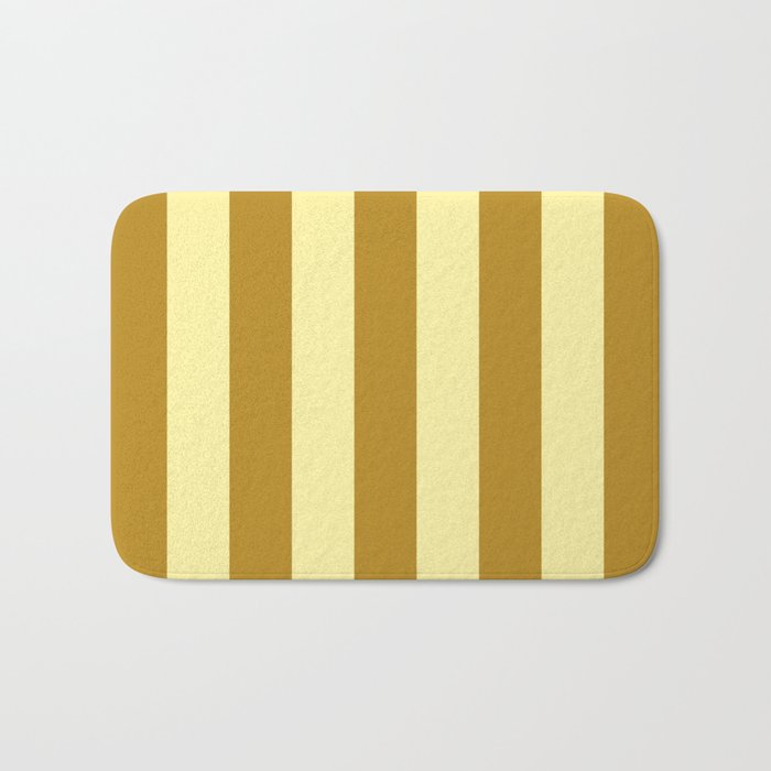 Gold Leaf Mustard and Lemon Sorbet Yellow Bath Mat Gallery Image 1