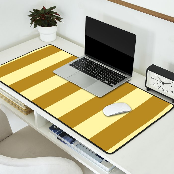 Gold Leaf Mustard and Lemon Sorbet Yellow Desk Mat Gallery Image 2