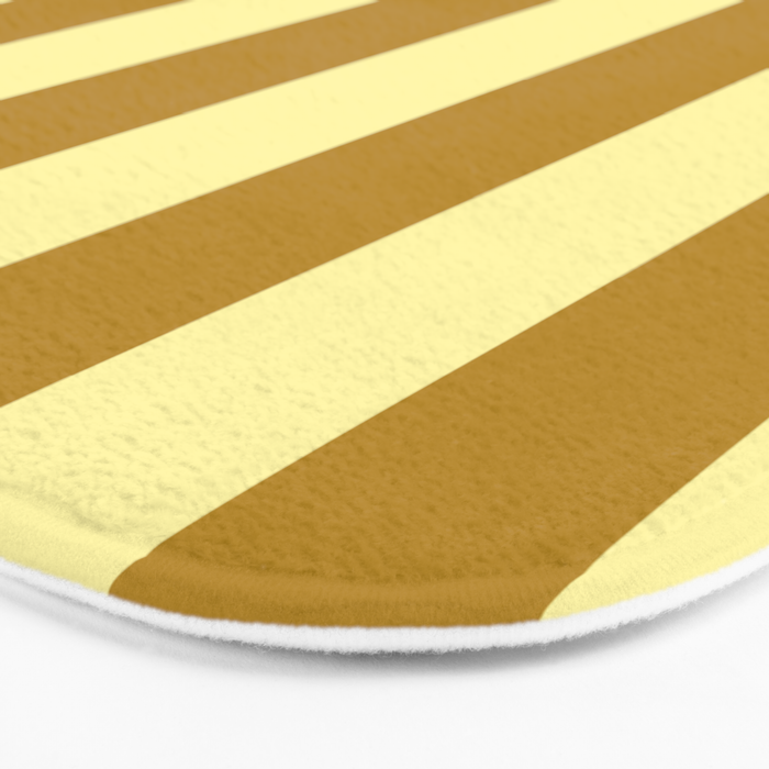 Gold Leaf Mustard and Lemon Sorbet Yellow Bath Mat Gallery Image 3