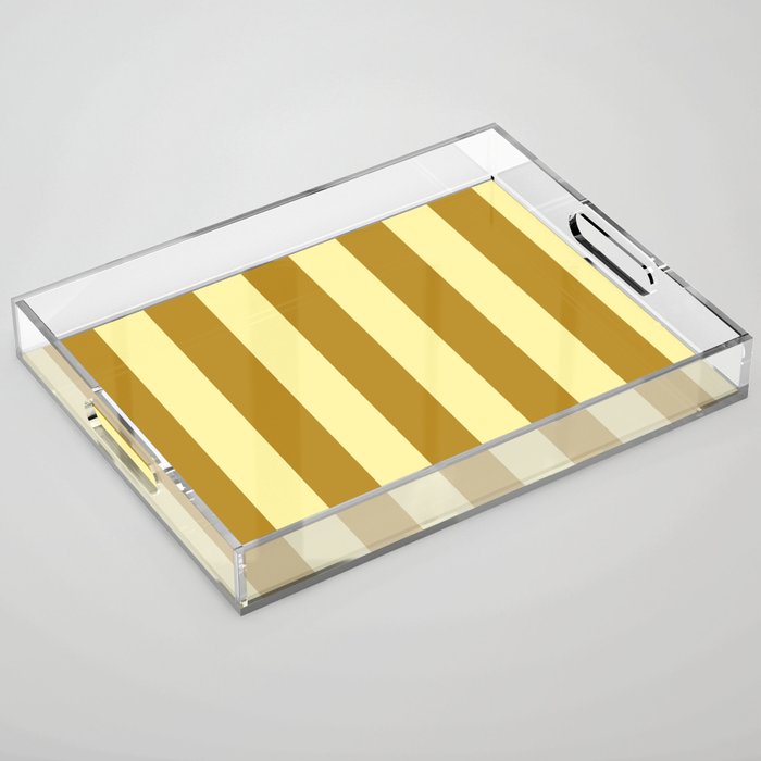 Gold Leaf Mustard and Lemon Sorbet Yellow Acrylic Tray Gallery Image 1