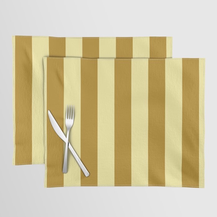 Gold Leaf Mustard and Lemon Sorbet Yellow Placemat Gallery Image 1