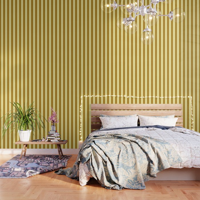 Gold Leaf Mustard and Lemon Sorbet Yellow Wallpaper Gallery Image 3