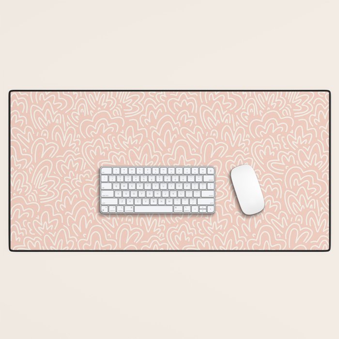 Clam Bed . Peachy Pink Desk Mat Gallery Image 1