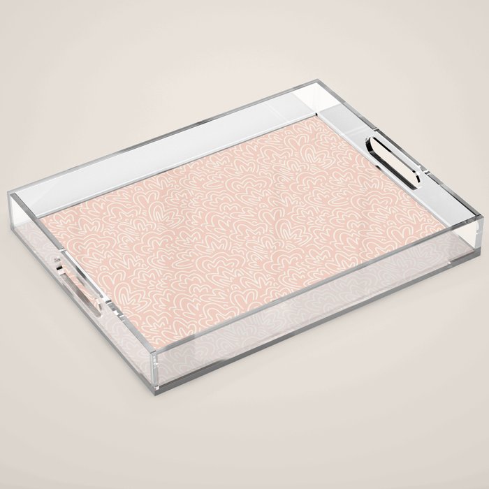 Clam Bed . Peachy Pink Acrylic Tray Gallery Image 1