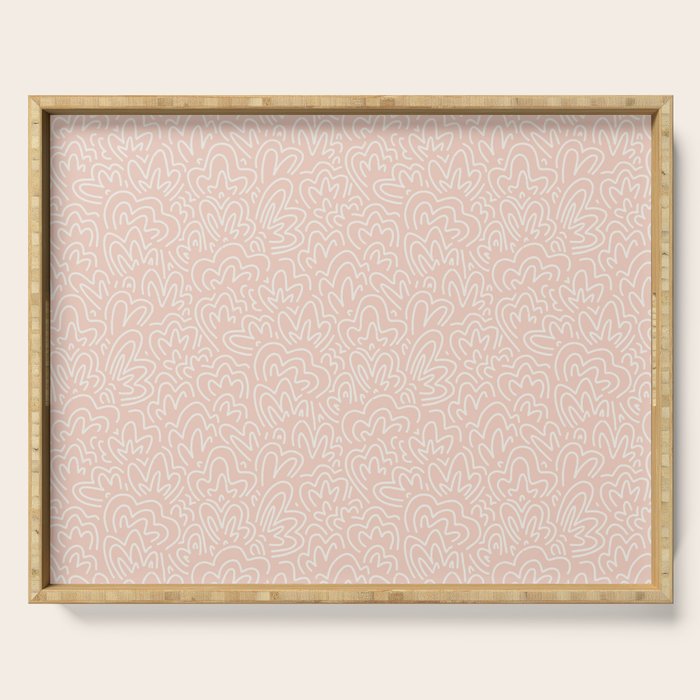 Clam Bed . Peachy Pink Serving Tray Gallery Image 1