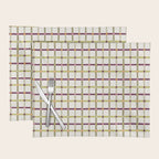 Windowpane Plaid - Olive Green and Burgundy Placemat Gallery Image 1