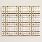 Windowpane Plaid - Olive Green and Burgundy Jigsaw Puzzle Gallery Image 1