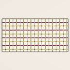 Windowpane Plaid - Olive Green and Burgundy Desk Mat Gallery Image 3