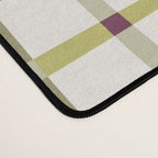 Windowpane Plaid - Olive Green and Burgundy Desk Mat Gallery Image 4