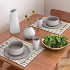 Windowpane Plaid - Olive Green and Burgundy Placemat Gallery Image 2