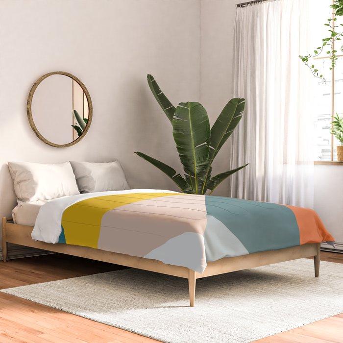 Triangles abstract colorful art Comforter Gallery Image 2
