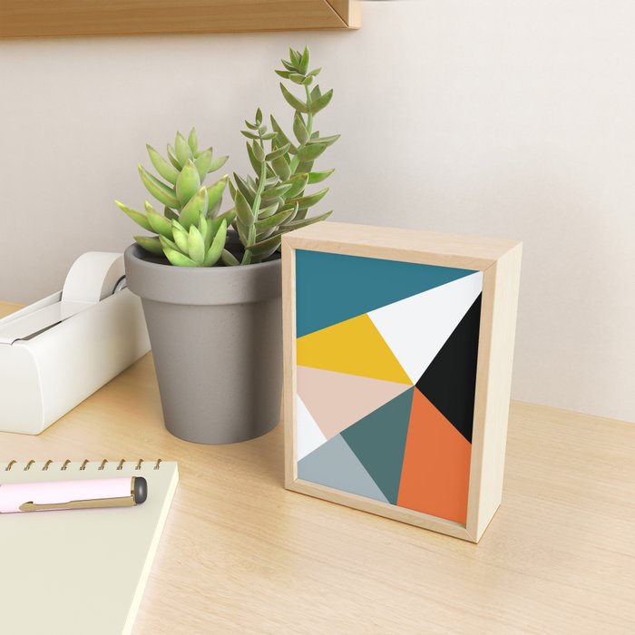 Triangles abstract colorful art Mini Art Print Gallery Image 2