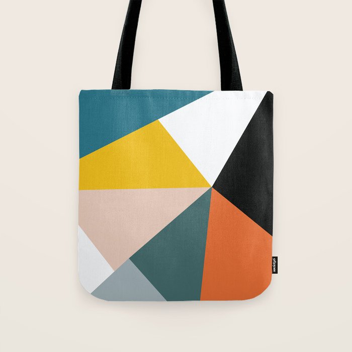 Triangles abstract colorful art Tote Bag Gallery Image 1