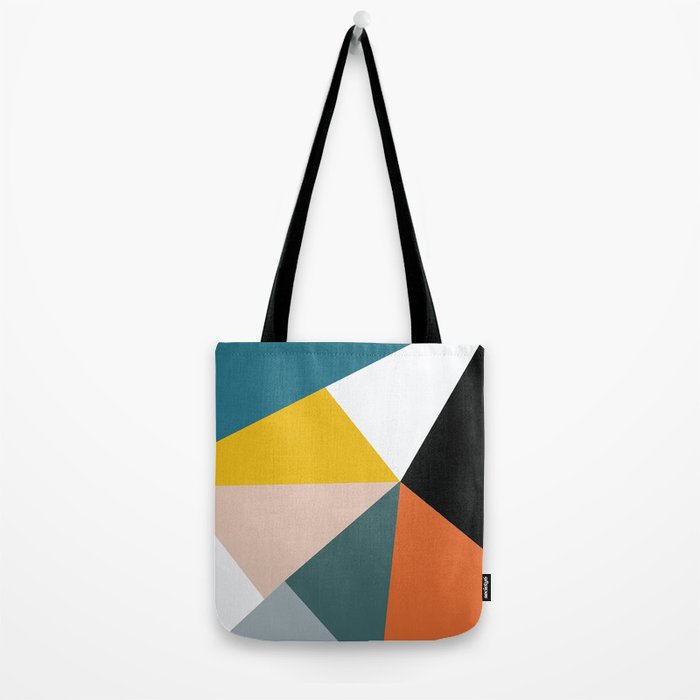 Triangles abstract colorful art Tote Bag Gallery Image 2