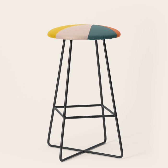 Triangles abstract colorful art Stool Gallery Image 1