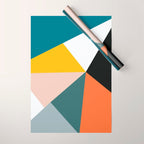 Triangles abstract colorful art Wrapping Paper Gallery Image 1