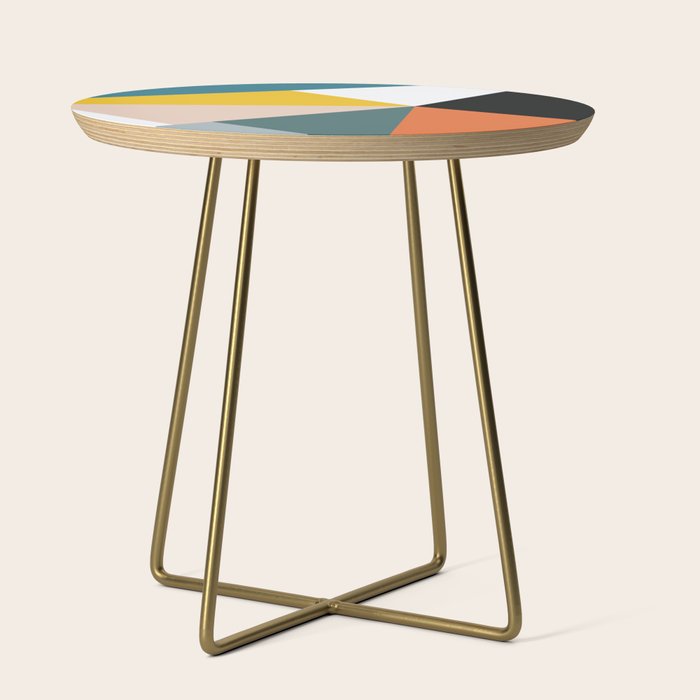 Triangles abstract colorful art Side Table Gallery Image 1