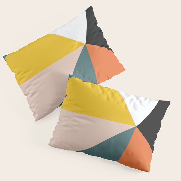 Triangles abstract colorful art Pillow Sham Gallery Image 3
