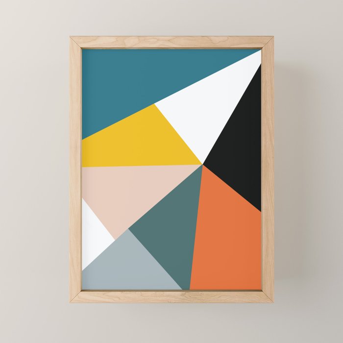 Triangles abstract colorful art Mini Art Print Gallery Image 1