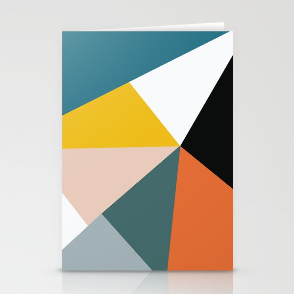 Triangles abstract colorful art Stationery Card Gallery Image 2