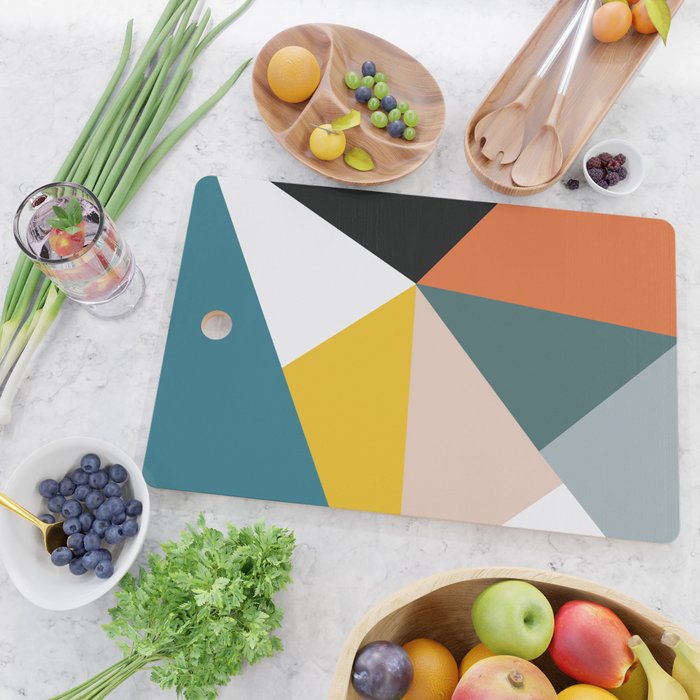 Triangles abstract colorful art Cutting Board Gallery Image 2