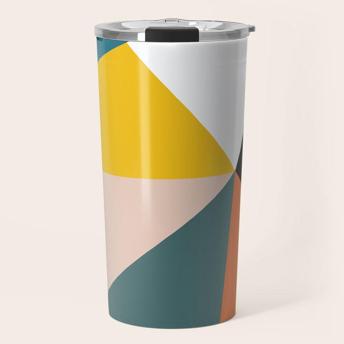 Triangles abstract colorful art Travel Mug Gallery Image 1