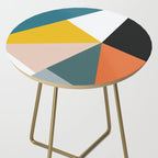 Triangles abstract colorful art Side Table Gallery Image 2