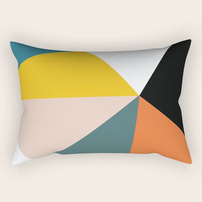 Triangles abstract colorful art Rectangular Pillow Gallery Image 2