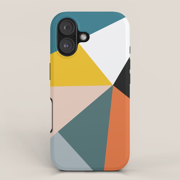Triangles abstract colorful art iPhone Case Gallery Image 1