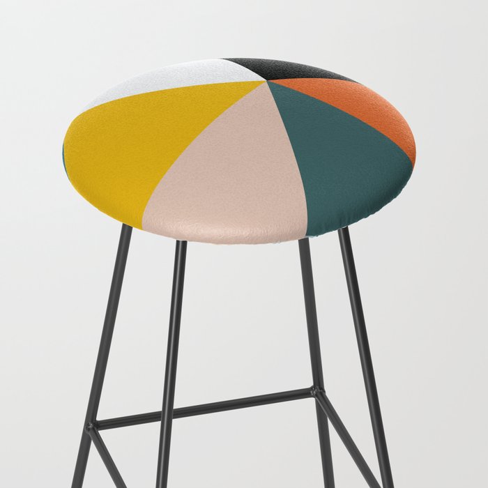 Triangles abstract colorful art Stool Gallery Image 2