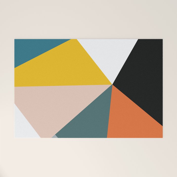 Triangles abstract colorful art Welcome Mat Gallery Image 1