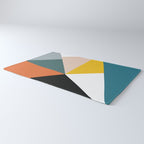 Triangles abstract colorful art Rug Gallery Image 3
