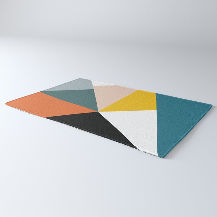 Triangles abstract colorful art Rug Gallery Image 3