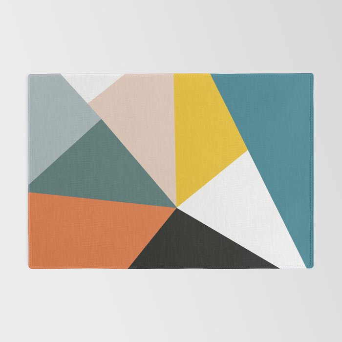 Triangles abstract colorful art Rug Gallery Image 2