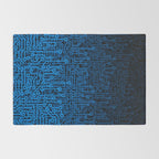 Reboot III BLUE Computer Circuit Board Pattern Rug Gallery Image 2
