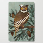 Horned Owl in the Pines Cutting Board Gallery Image 1