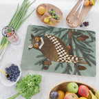 Horned Owl in the Pines Cutting Board Gallery Image 2