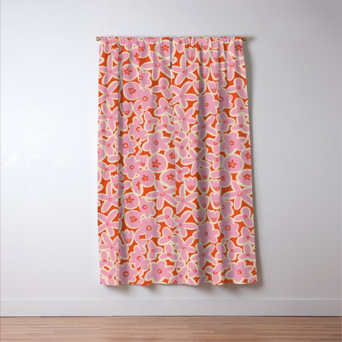 Vibrant Summer Pattern #2 Window Curtain Gallery Image 3