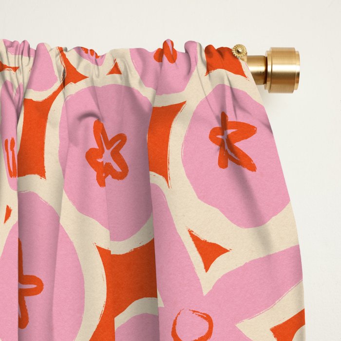 Vibrant Summer Pattern #2 Window Curtain Gallery Image 2