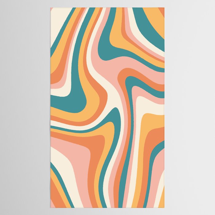 Abstract Wavy Stripes LXIII Tablecloth Gallery Image 2