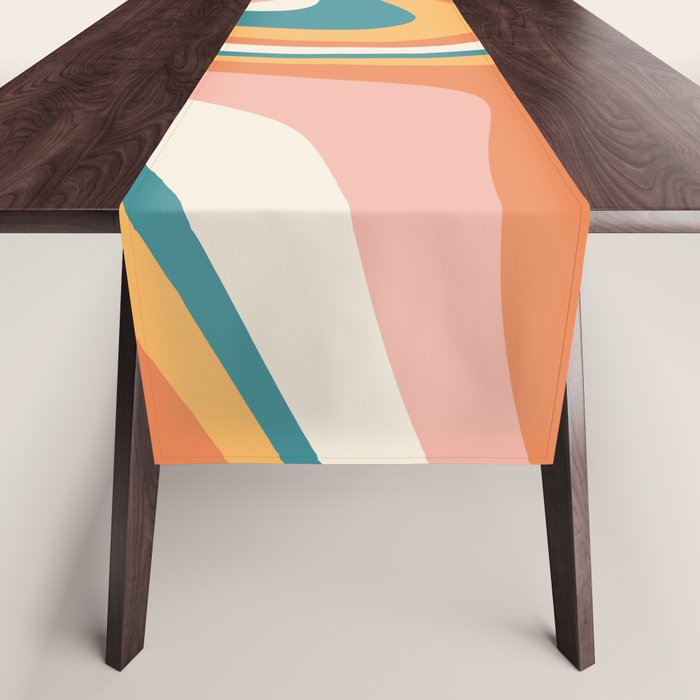 Abstract Wavy Stripes LXIII Table Runner Gallery Image 1